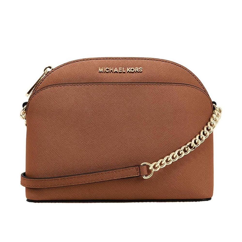 Michael Kors Emmy Leather Crossbody - Luggage